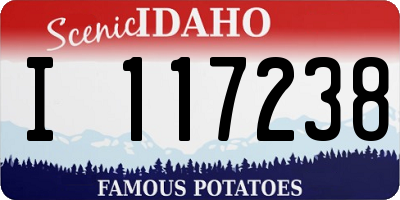 ID license plate I117238