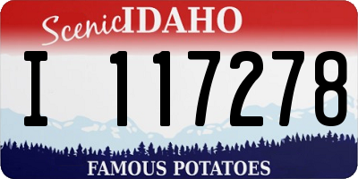 ID license plate I117278