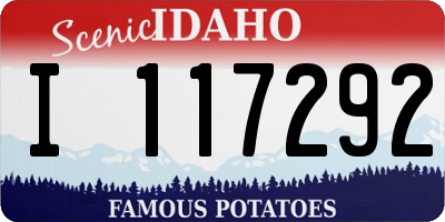 ID license plate I117292