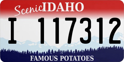 ID license plate I117312