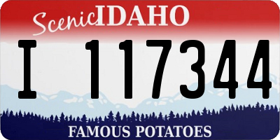 ID license plate I117344