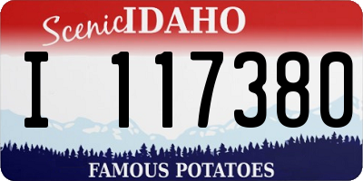ID license plate I117380