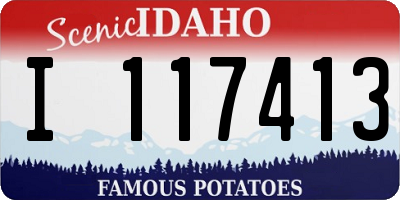 ID license plate I117413
