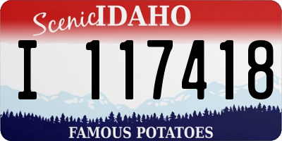 ID license plate I117418