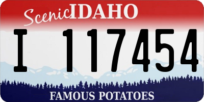 ID license plate I117454