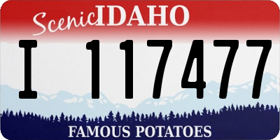 ID license plate I117477