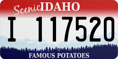 ID license plate I117520