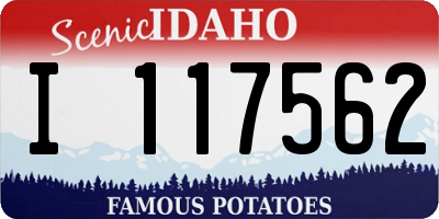 ID license plate I117562