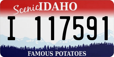 ID license plate I117591
