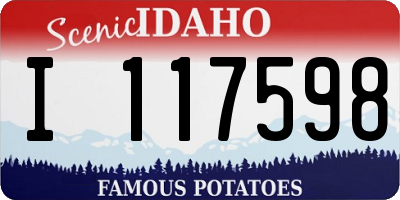 ID license plate I117598
