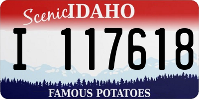 ID license plate I117618