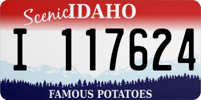 ID license plate I117624