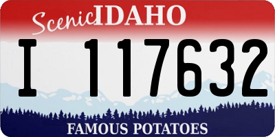 ID license plate I117632