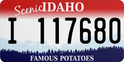 ID license plate I117680
