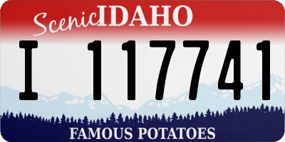 ID license plate I117741