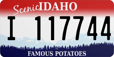 ID license plate I117744