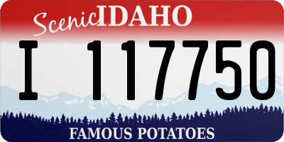 ID license plate I117750