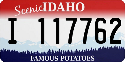ID license plate I117762