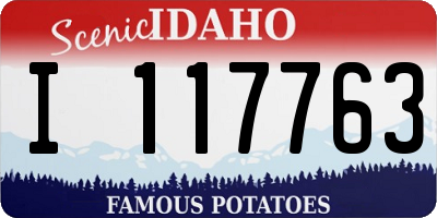 ID license plate I117763