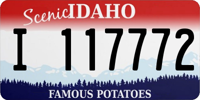 ID license plate I117772