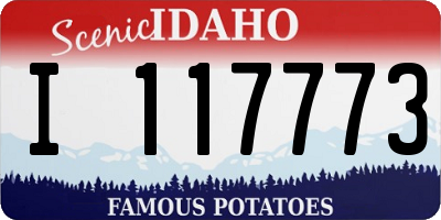 ID license plate I117773