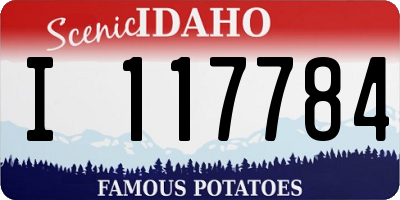 ID license plate I117784