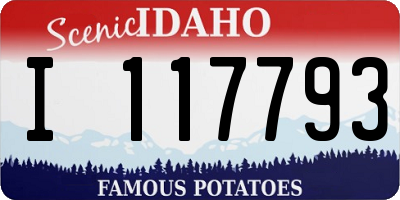 ID license plate I117793