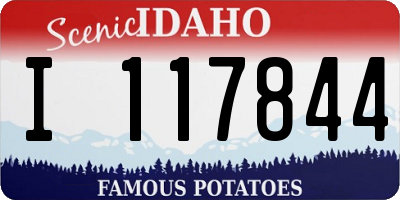 ID license plate I117844