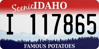 ID license plate I117865