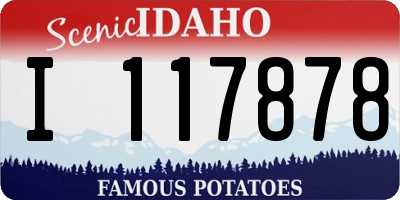 ID license plate I117878