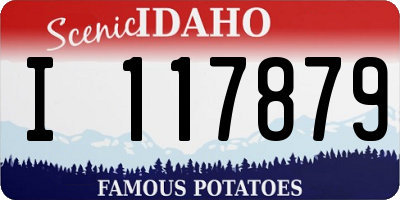 ID license plate I117879