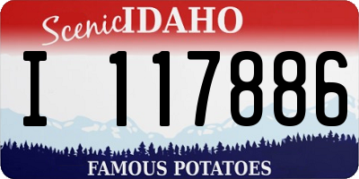 ID license plate I117886