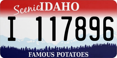 ID license plate I117896