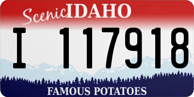 ID license plate I117918