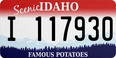 ID license plate I117930