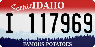 ID license plate I117969