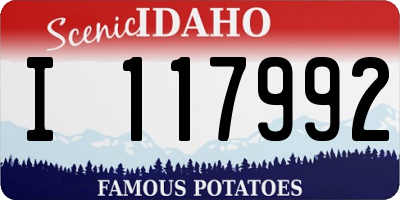 ID license plate I117992