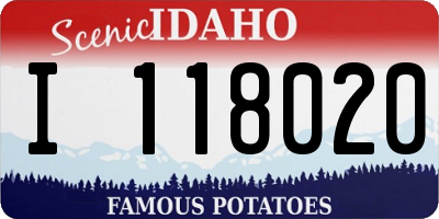 ID license plate I118020