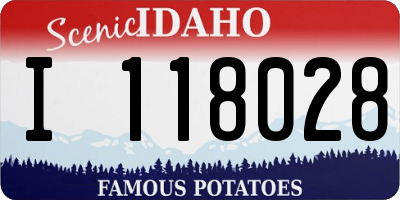 ID license plate I118028