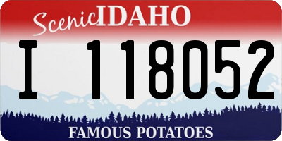 ID license plate I118052