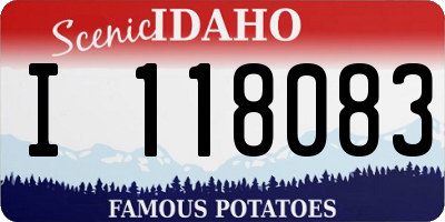 ID license plate I118083