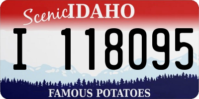ID license plate I118095