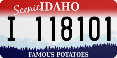ID license plate I118101