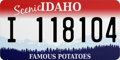 ID license plate I118104