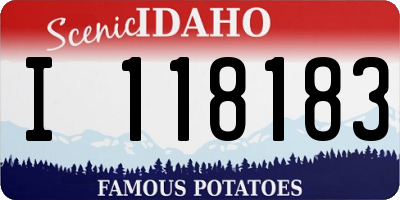 ID license plate I118183