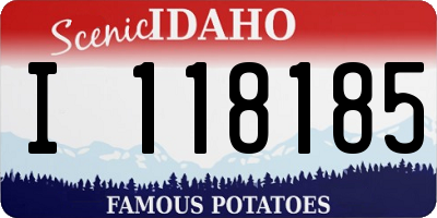 ID license plate I118185