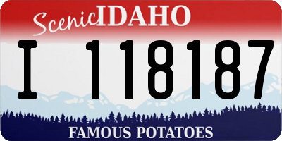 ID license plate I118187