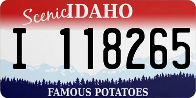 ID license plate I118265