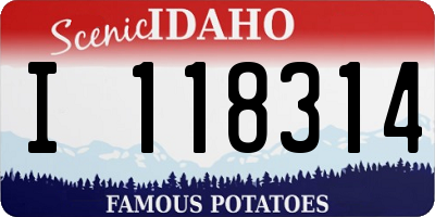 ID license plate I118314