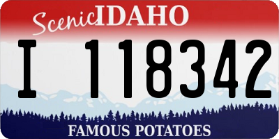ID license plate I118342
